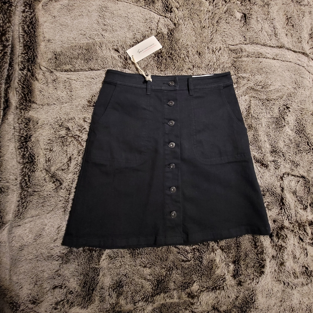 TWO BY VINCE CAMUTO Black A-Line Casual Skirt 27/4
